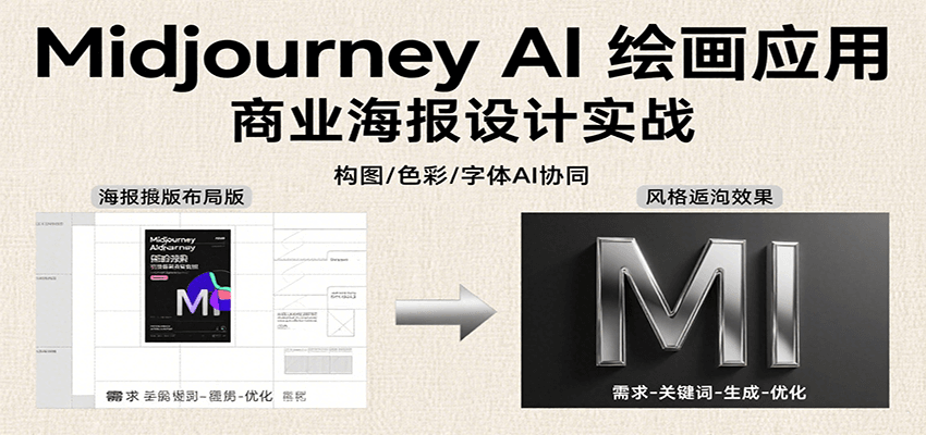 Midjourney AI绘画应用，关键词指令解析、漫画头像制作、海报设计、3D人物生成等-大叔网创联盟